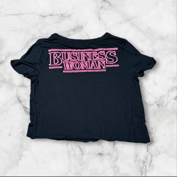 Off-white Business Women Scoop Tee Shirt Size Small Retail $285 Black And Fusia - Picture 4 of 6